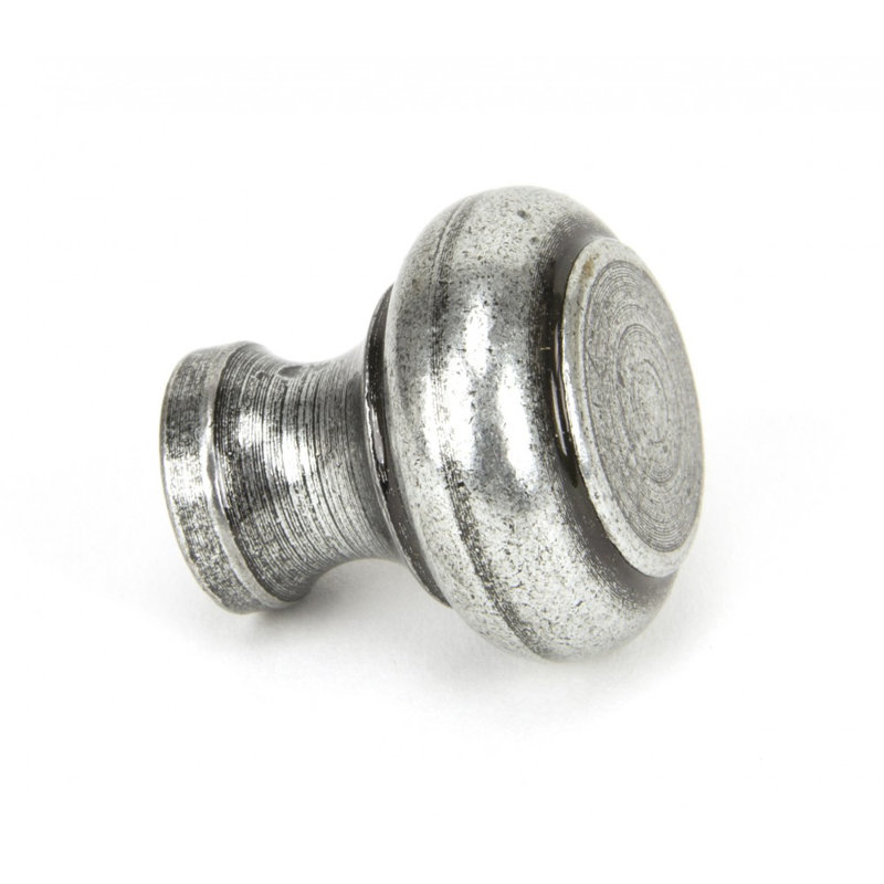 Regency 30mm Diameter Round Knob, Pewter Patina