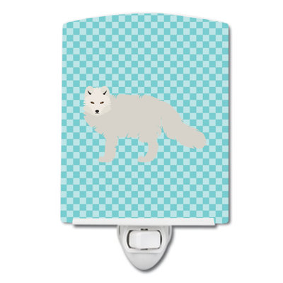 Arctic Fox Check Ceramic Night Light
