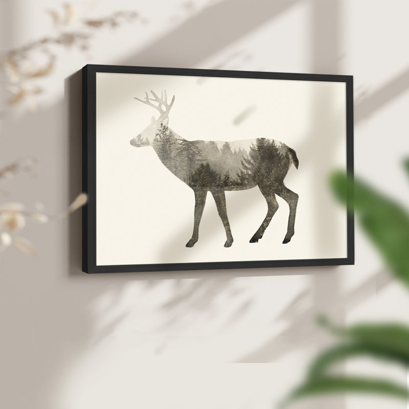 The Wilderness IV -Framed Print - Restickable, H 8 po x l 10 po, Noir, noir, noir, noir