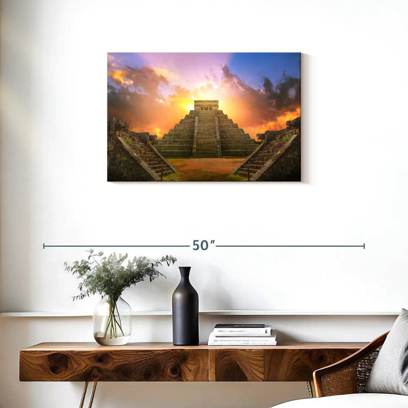 Javetta Sunset In Chichen Itza, 20" H x 30" W