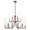 Shellson 12 - Light Steel Dimmable Tiered Chandelier