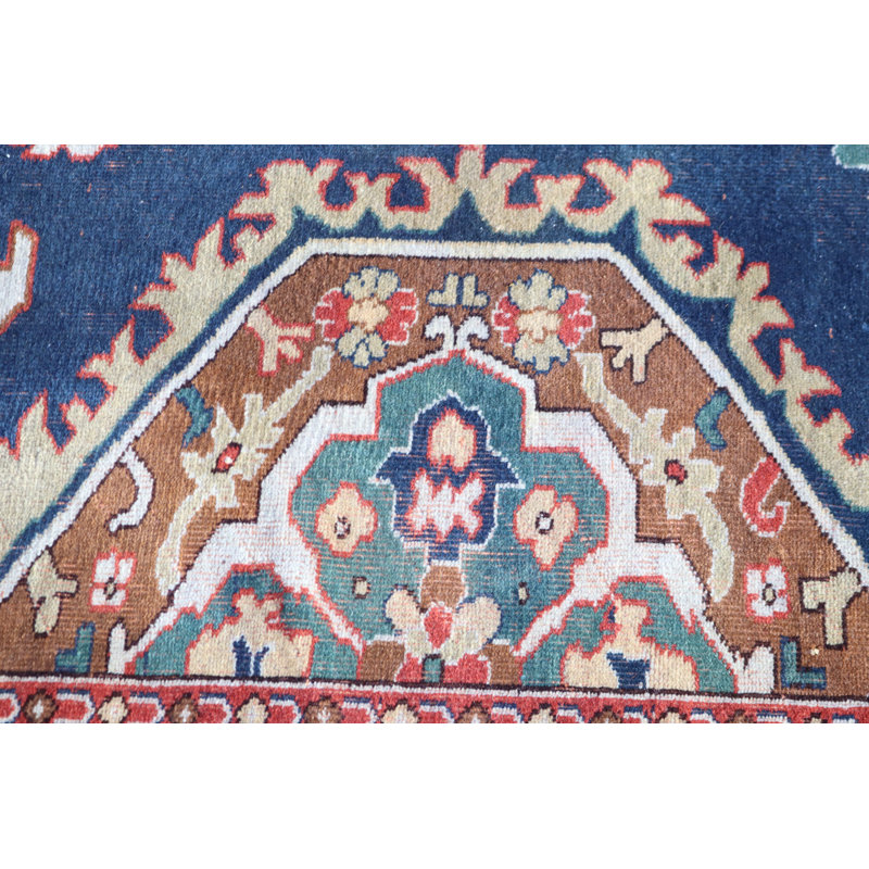 Tapis turc vintage fait à la main dans un design rouge et noir frappant pour le salon ou la chambre à coucher
