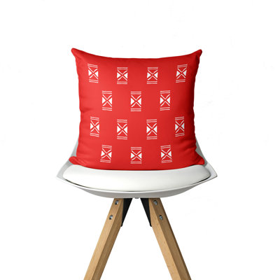 Housse de coussin d'intérieur rouge Sika