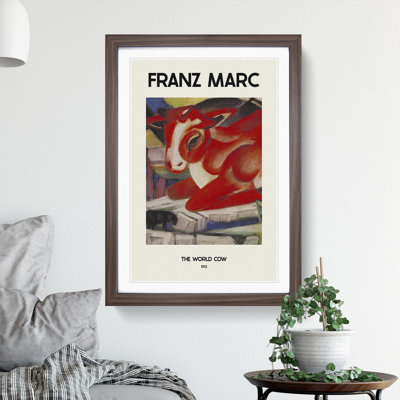 The World Cow by Franz Marc - Picture Frame Painting
