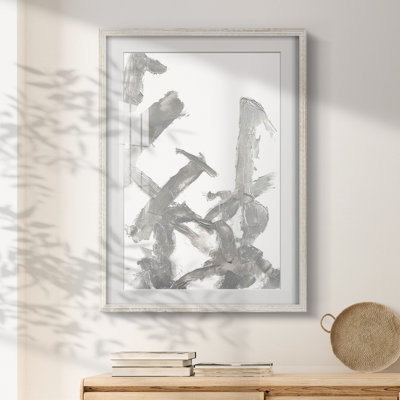 Silvery Strokes II - Impression encadrée