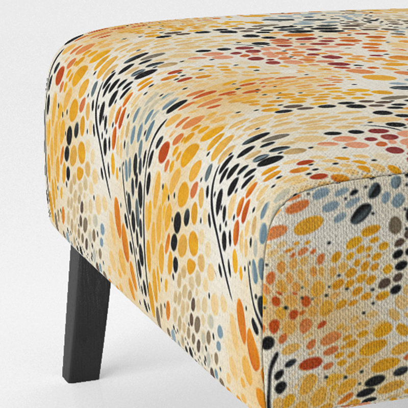 Fauteuil de chambre à motif Watercolor Dot - Velours