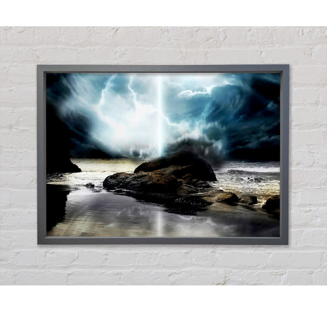 Storm On The Beach - Einzelbildrahmen Kunstdrucke auf Leinwand