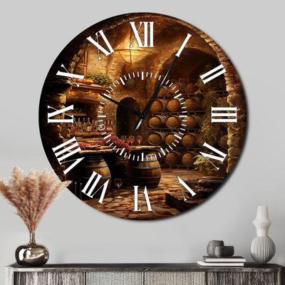 Horloge murale blanche Wine Cellar Harmony