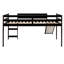 Lit mezzanine simple avec glissade, construction en pin massif, multifonctionnel, garde-corps pour glissade, en pin, conception élégante, plateforme stable, 14 lattes, circulation d'air, poids de 250 lb-974545057