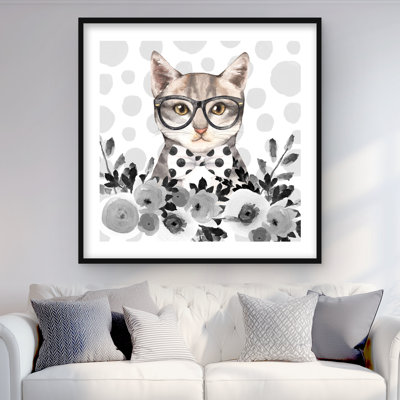 Geek Cat - Illustration féline mate pour décoration intérieure