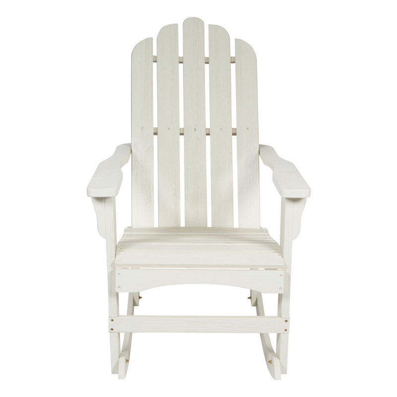 Chaise Adirondack à bascule en bois massif Janes, Coquille d'œuf