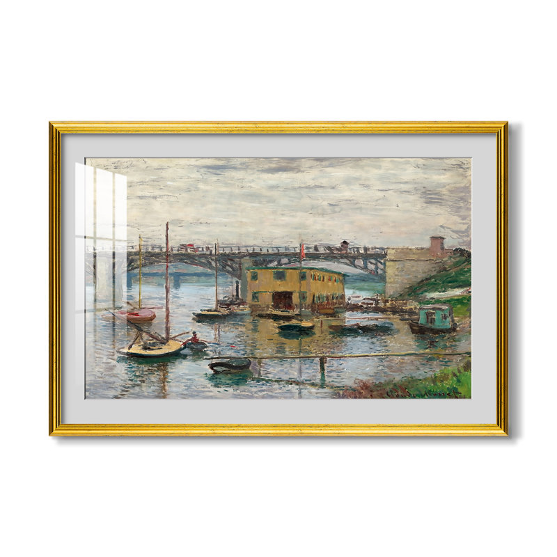 Pont d'Argenteuil par temps gris, vers 1876 - Claude Monet - Estampe encadrée sur mesure