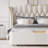 Upholstered Bed Frame With Tufted Wingback Headboard-107788506
