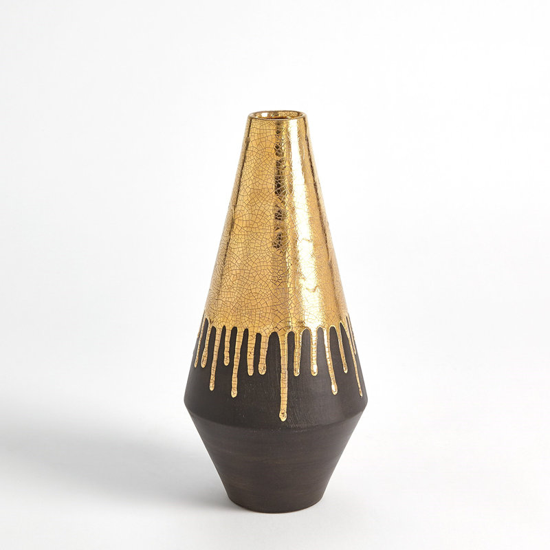 Vase doré, 13"