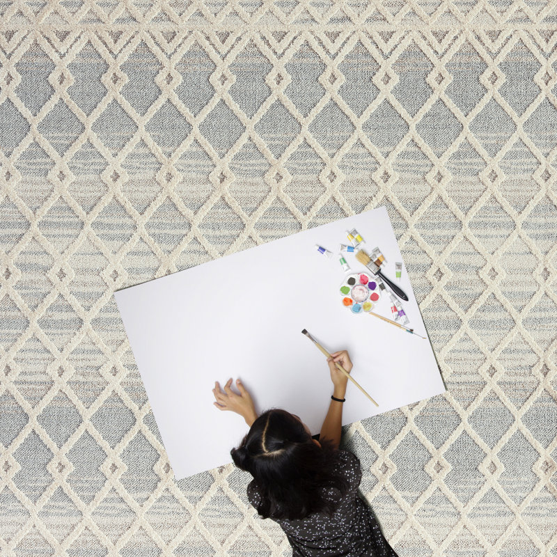Karneisha Geometric Indoor / Outdoor Rug, Rectangle 7'10" x 10'2"