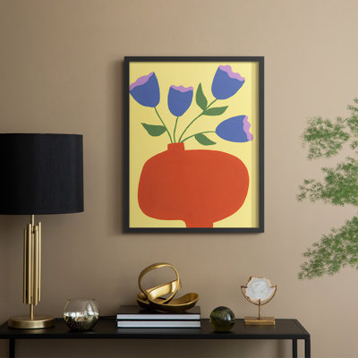 Modern Blooms III Framed Print - Solid Wood