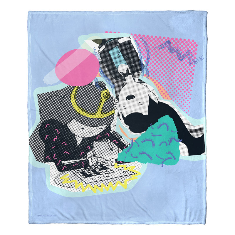 Adventure Time Unlikely Besties Blue Silk Touch Throw Blanket