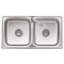 Belfry Kitchen Noah 430mm W Double Bowl Stainless Steel Drop-In Kitchen Sink with 1 Faucet Hole