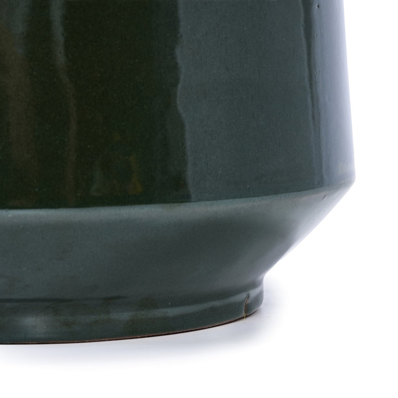 3 pots en céramique avec un design moderne, couleur antique, drainage intégré, 3 pots de fleurs pour l'intérieur et l'extérieur, style pour patio, construction renforcée