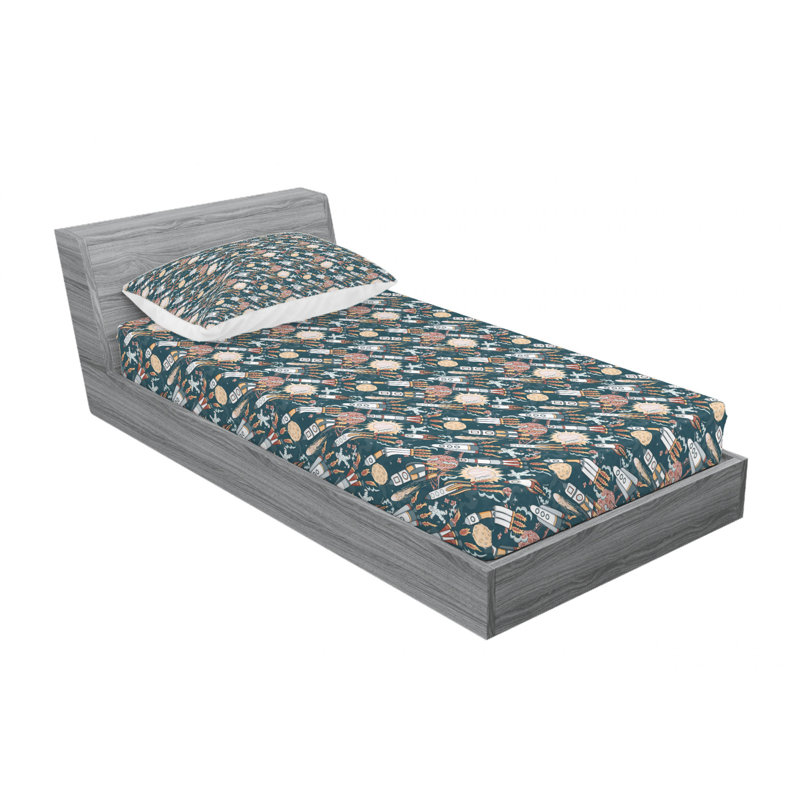 Microfiber Sheet Set, Twin Sheet Set with Fitted Sheet