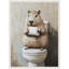 «Capybara», angle, papier hygiénique, rouleau de papier hygiénique, salle de bain par The Creative Bunch Studio, reproduction d'art sur toile encadrée