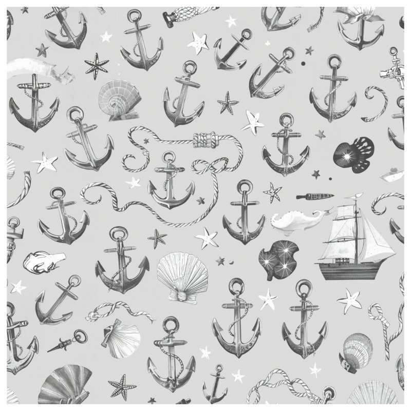 Tapis de bain Nautical Anchor Shells, L 34 po x L 21 po