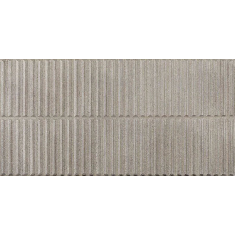 Stripes 12x24 Fluted 3D Porcelain Wall Tile – Ribbed Textured Modern Tile, Gray
