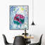 Reproduction giclée sur toile encadrée « Bouquet de fleurs avec ange » de Marc Chagall, décoration murale pour salon, maison ou bureau (cadre noir fin, 61 x 81 cm)-946074240-946074242