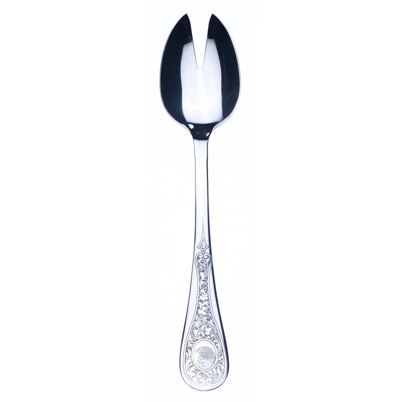 Diana Stainless Steel Salad Servers, Silver