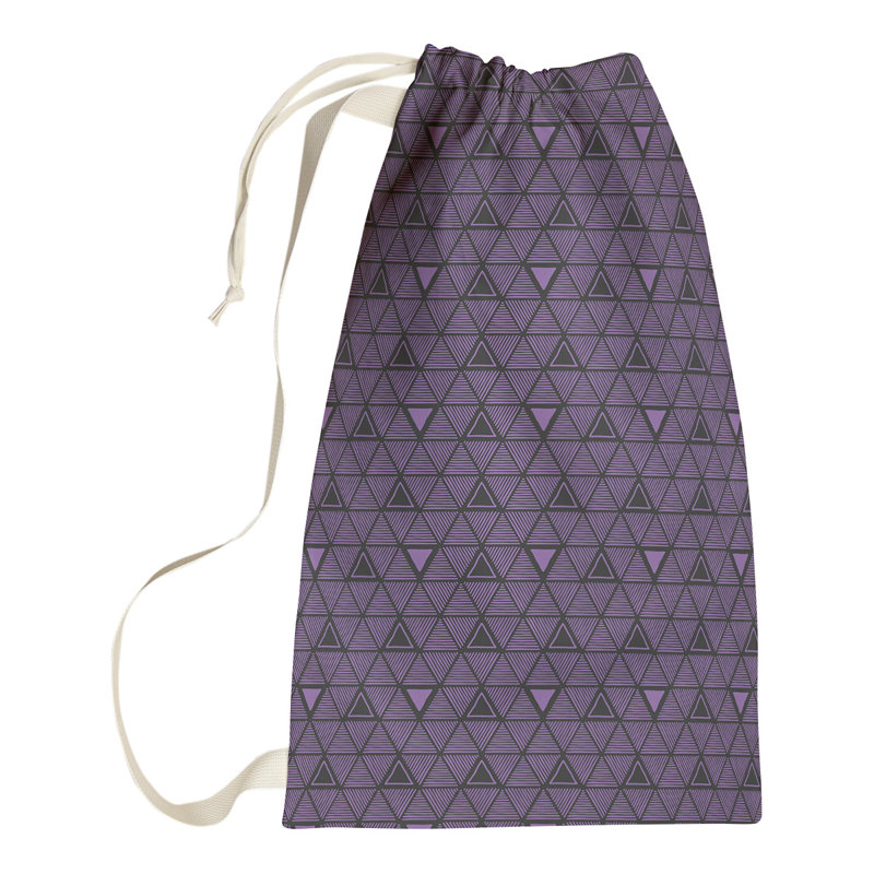 Jordao Laundry Hamper with Handles, 29" H x 18" W x 1.5" D, Violet/Black