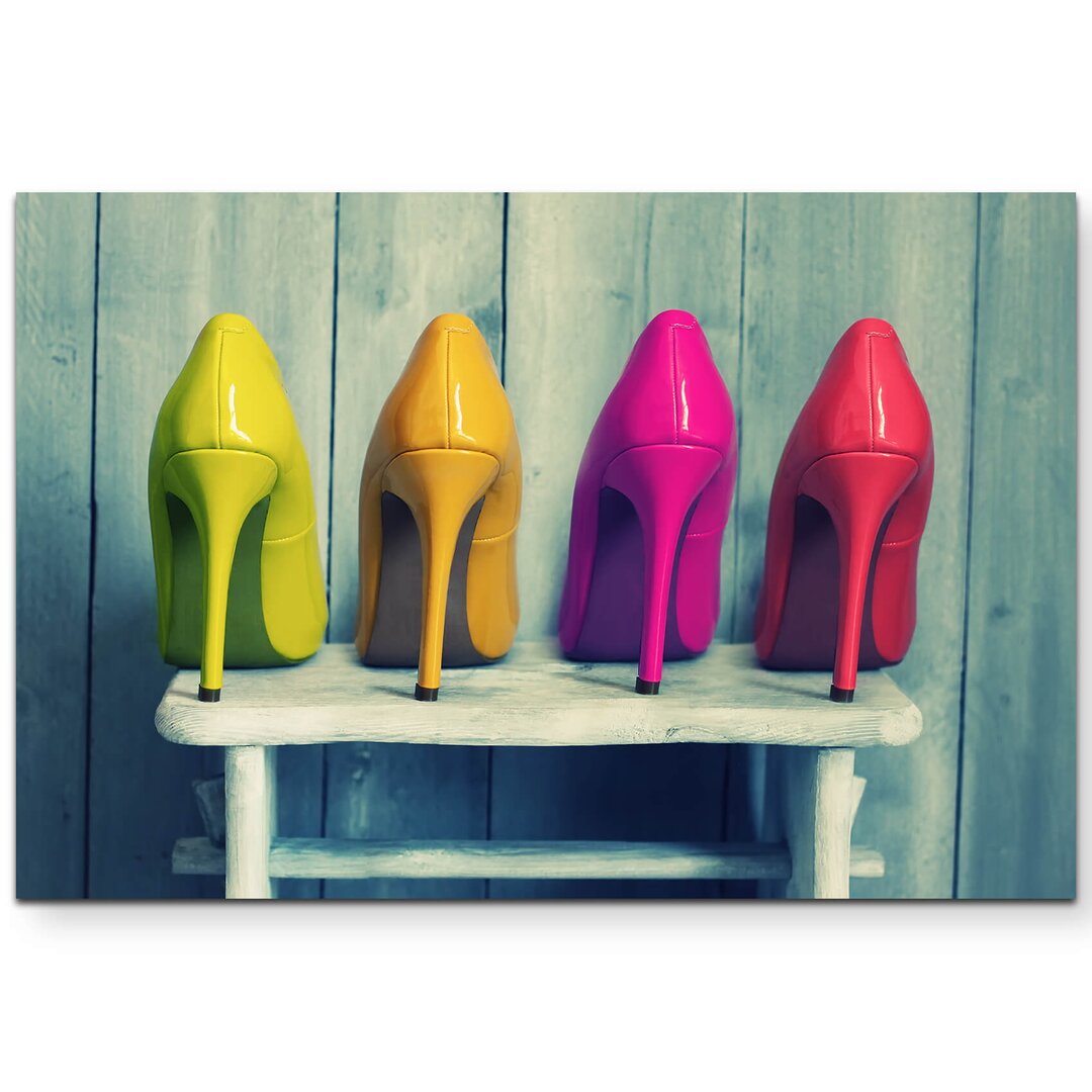 Leinwandbild Bunte High Heels