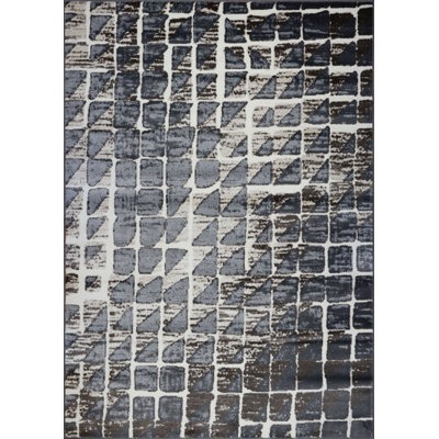 Tapis géométrique gris Alina