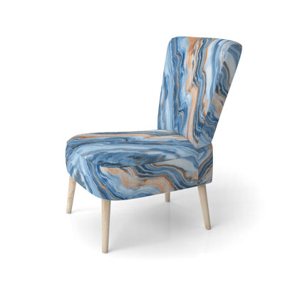Chaise d'appoint rembourrée Mid-Century