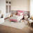 Gurit 43'' Modern Twin Bed Frames with Upholstered Velvet Headboard, Low Profile Design with Strong Wooden Slats, No Box Spring Needed and Noise-Free-2026830448-2019067895