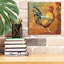 «Coq Motifs 1» par Art Licensing Studio, art mural sur toile-1498612236