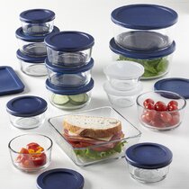 Martha Stewart Hadsell 6-Piece (32.1oz, 22oz, 13.5oz) Round Borosilicate Glass Storage Container Set w/ Lids