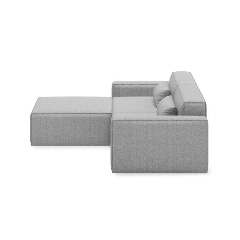 Mix Modular 3-Pc Sectional, Parliament Stone Performance Twill
