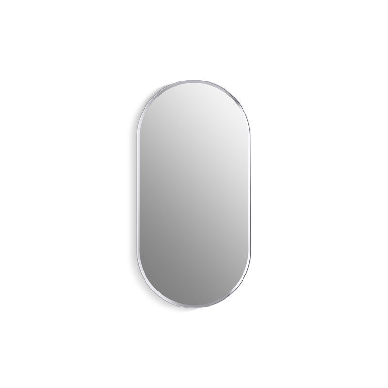 Verdera Capsule Framed Medicine Cabinet, Polished Chrome, 40" H x 20" W x 5.55" D