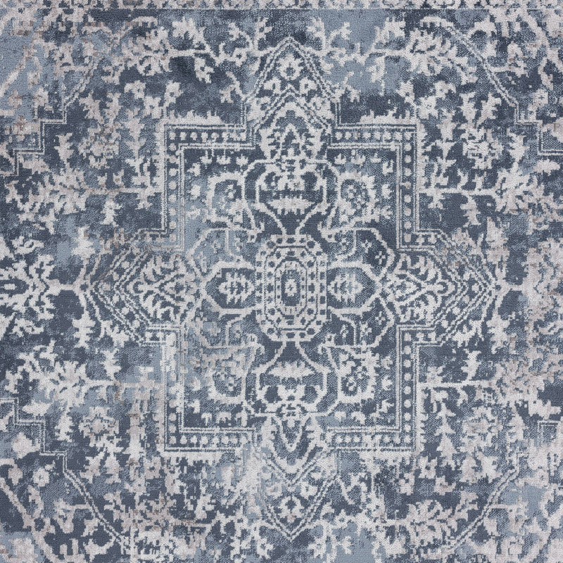 Asbey Rory Oriental Blue Area Rug, Rectangle 4' x 5'3"