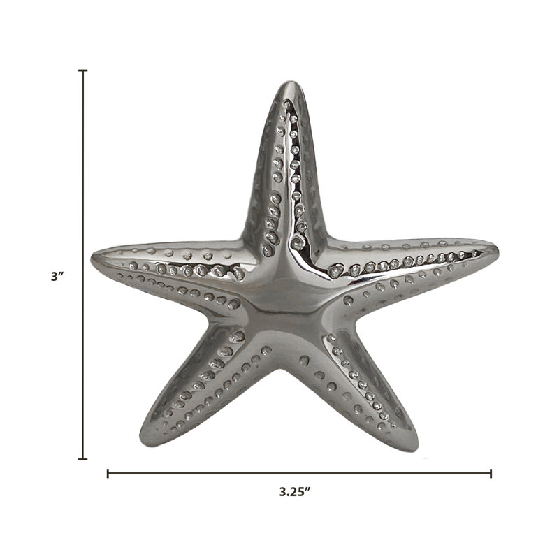Starfish Nickel Silver Push Button Doorbell
