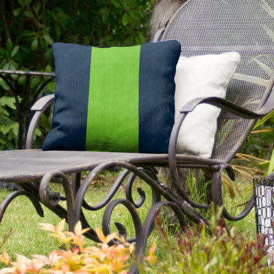 Striped Outdoor Reversible Throw Pillow