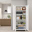 Armoire de rangement en acier 71 po avec 2 portes profilées et tablettes réglables, rangement multifonctionnel pour la chambre à coucher, le salon et la cuisine-880424782