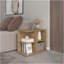 Console console, chêne naturel, 4 tablettes