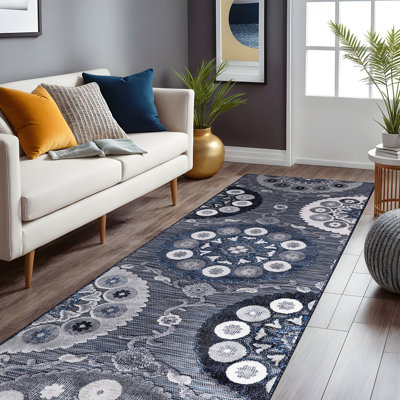 Chartier Navy Indoor/Outdoor Rug