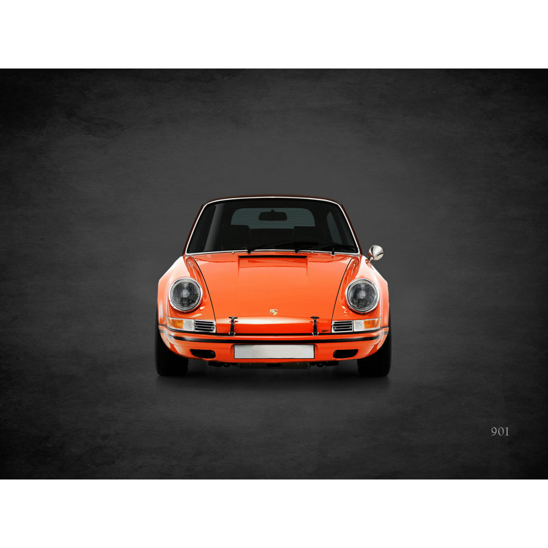 «PORSCHE 901» par Mark Rogan - reproduction d'art sur toile tendue, H 30 po x l 40 po