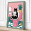 Cat on Throne Modern - Wrapped Canvas-2126738529-2126738538