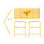 Banc de jardin en métal McGavock Bee and Honeycomb