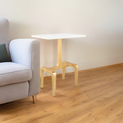Marble Top End Table
