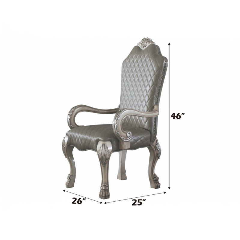 Ensemble de 2 fauteuils en cuir synthétique et blanc rétro os