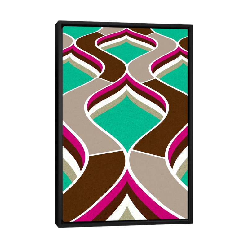 Albree Modern Flow, impression sur toile, H 26 po x l 18 po x P 1,5 po, Toile avec cadre noir, Pas de tapis